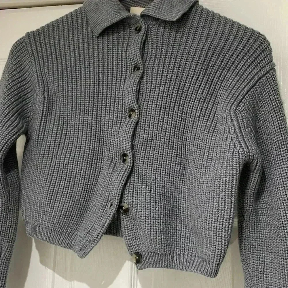 Merino Wool Cardigan Button Up